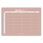 Organising Life Beautifully A4 Menu Planner: Pink